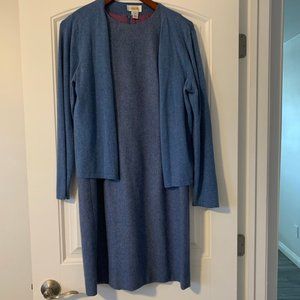 Classic Talbots Dress & Cardigan Set